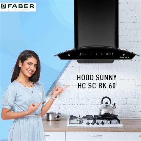 FABER HOOD SUNNY HC SC BK 60 Auto Clean Wall Mounted Black 1200 CMH ...