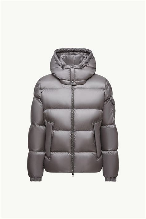 Grey Couyere Hooded Short Down Jacket - Short Down Jackets for Men ...