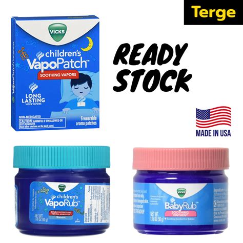 Jual ORI USA Vicks Baby & Children Vaporub Vapopatch Soothing Ointment ...