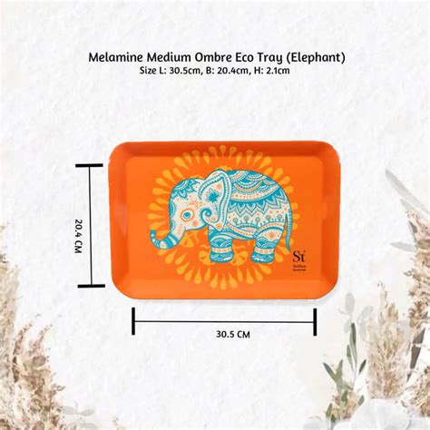 Stehlen Ombre Eco Tray, Pure melamine, ELEPHANT