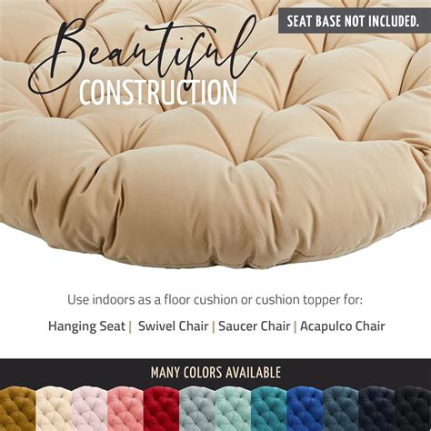 Sorra Home Papasan – Cojín (48 x 48 x 4 pulgadas), color arena – Yaxa ...