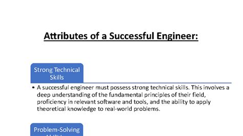 Attributes of a Successful Engineer: Skills & Qualities for Practice 3 ...