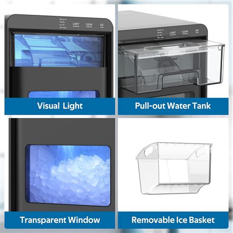 ADVWIN Nugget Ice Maker Countertop, 44lbs/24H Soft India | Ubuy