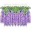 Buy Pauwer Artificial Wisteria Vine Wisteria Hanging Garland (Purple ...
