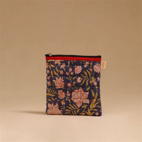 Purple Handmade Quilted Utility Pouch