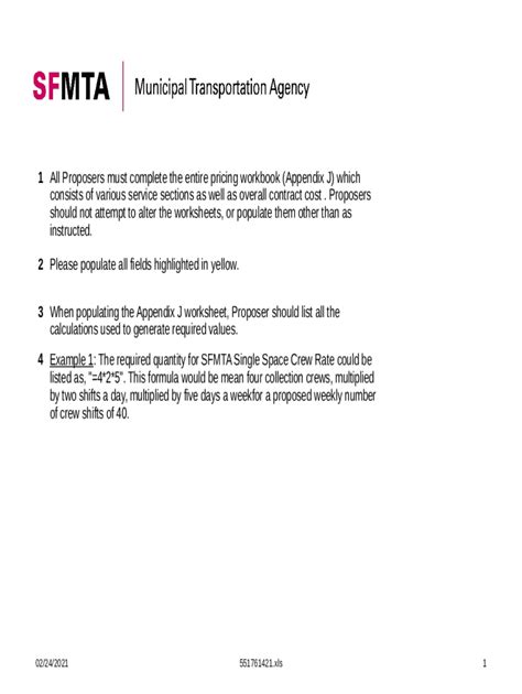 Fillable Online mission sfgov CC RFP Fee Proposal Template Fax Email ...