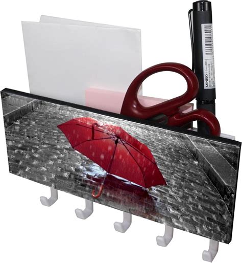 Buy Key Holder for Wall Decorative with 5 Key Hooks, Paris Eiffel Tower ...