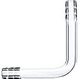 ABGIL Borosiliate Glass L Connector Tube,10mm Hose Connection,Lab ...
