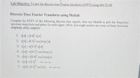 Discrete-Time Fourier Transform MATLAB 的图像结果