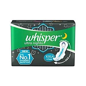 Buy Whisper Ultra Bindazzz Nights Sanitary Pads - XXL+ Online at Best ...