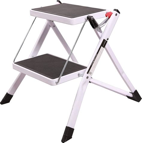 REDCAMP 2 Step Stool Folding Step Stool, Mini Kitchen Step Ladder for Adults with Sturdy Step ...
