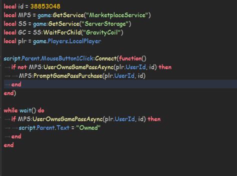 Image result for GamePass Script Roblox