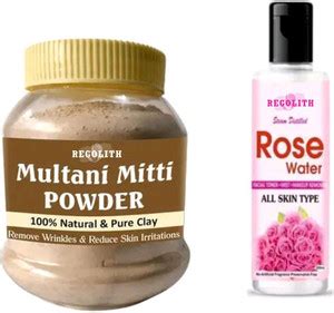 Regolith Pure & Natural Rose Water/Skin Toner And Multani Mitti Price ...