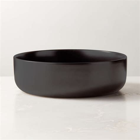 Mori 4-Piece Matte Black Dinnerware Set with Pasta Bowl + Reviews | CB2