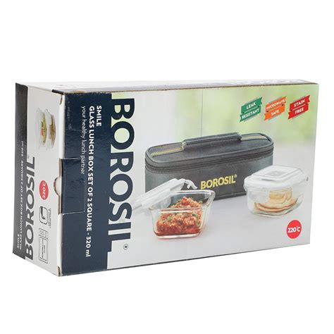 Buy Borosil Clip N Store Lunch Bag with Microwaveable Container, 320ml ...
