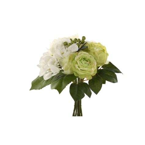 Green White Flower Bouquet – Tresorieonline