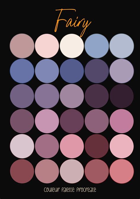 Fairy Color Palette Procreate - Etsy | Color palette challenge, Fairy ...