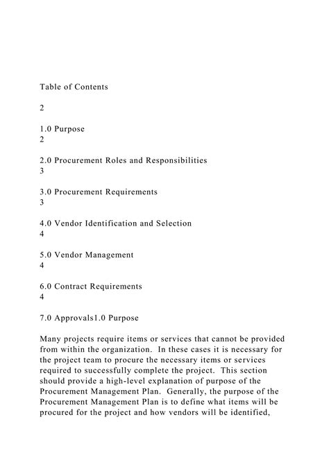 Image result for Editable Procurement Management Plan Template