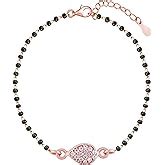 Buy GIVA 925 Silver Rose Gold Commitment Mangalsutra Bracelet ...