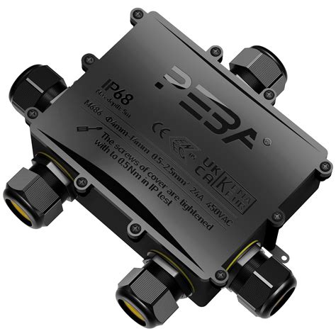 Buy PEBA Waterproof Junction Box IP68 5 Way Outdoor Electrical ...