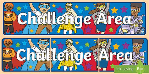 Challenge Area Pack Display Banner (teacher made) - Twinkl