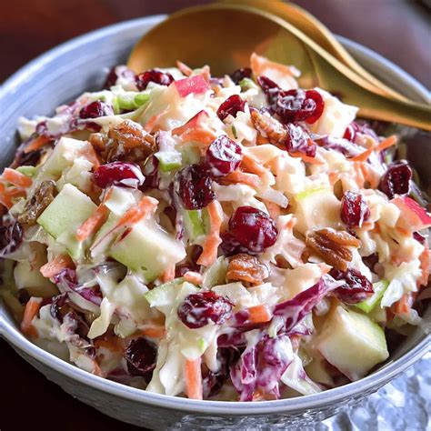 Easy Cranberry Apple Coleslaw Recipe - Yummy With Lilia