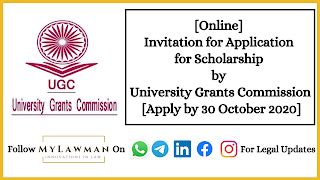 [Online] Invitation for Application for Scholarship by University ...