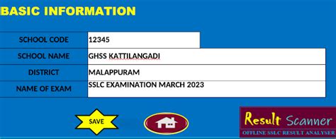 Result Scanner-SSLC Offline Result Analyser Software by Ramesh Tirur