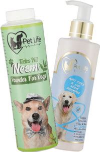 Pet Life Pure Organic Anti Ticks & Lice Neem Shampoo 200 Ml And Ticks ...