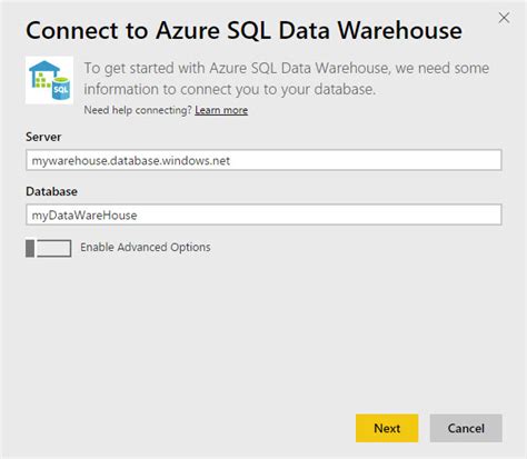 Image result for Connect Power Bi to SQL Data Warehouse