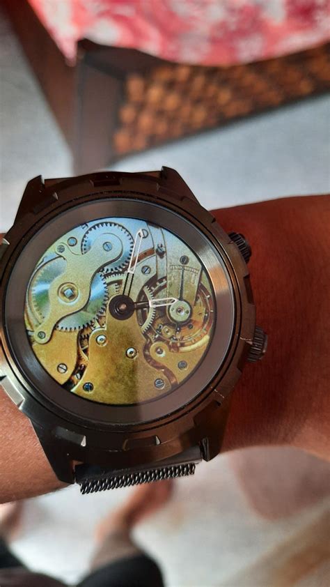 Titan Connected X Brown Hybrid Smartwatch for Men with Heart Rate ...