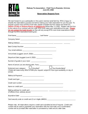 Fillable Online Reservation Request Form Fax Email Print - pdfFiller