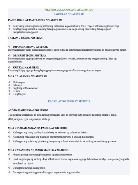 Image result for Abstract Exam Tagalog