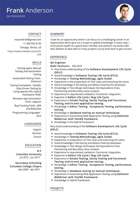 QA Engineer Resume Sample in 2026 - ResumeKraft