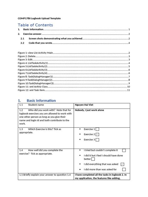 Image result for Logbook Sample