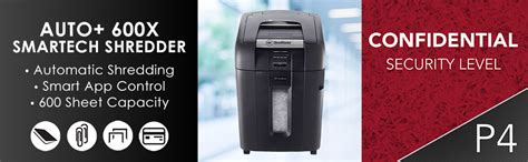 GBC AUTO+600X SmarTech Auto Feed Paper/CD/Credit Card Cross Cut ...