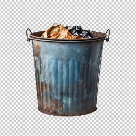 Premium PSD | Trash can full of garbage cutout png object isolated on a ...