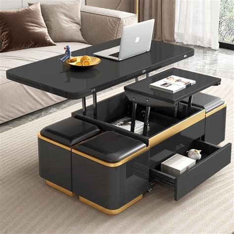 Amazon.com: Guyii Multifunctional Lift Top Coffee Table, Extendable ...