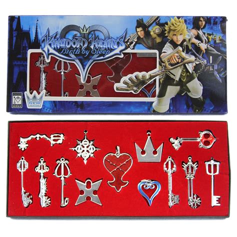 Kingdom Hearts Merch Video Game Jewelry - Silver Heart & Keyblade ...