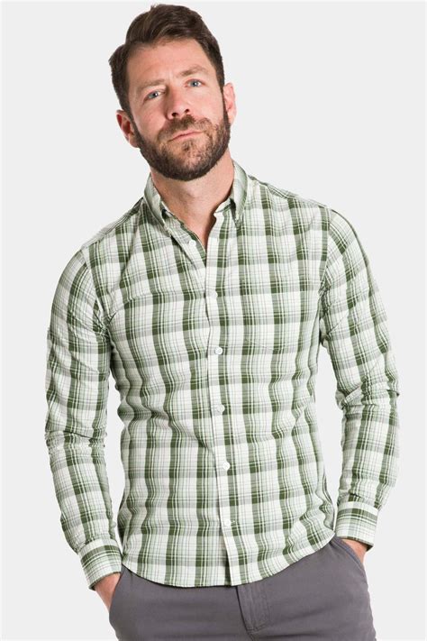 Ash & Erie Alpine Plaid Button-Down Shirt for Short Men