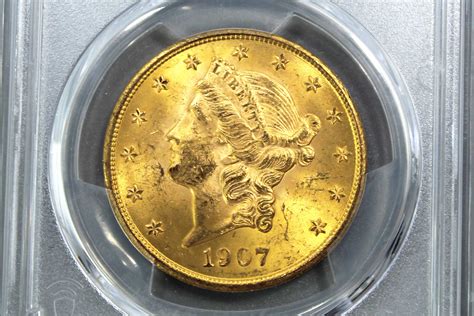 1907 Twenty Dollar Liberty Gold Double Eagle MS62 . COIN469 - Time ...