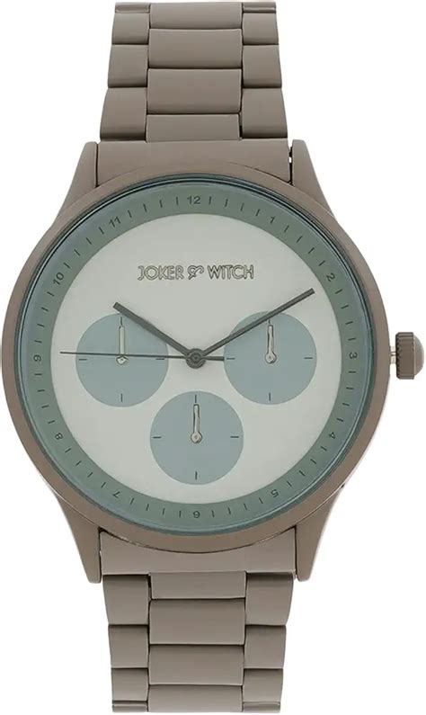 Joker and Witch Nexus 40mm Grey Dial 20mm Grey Stainless Steel Strap ...