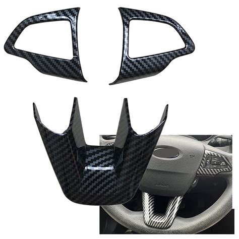 ruihe 3PCS Carbon Fiber Folor Steering Wheel Cover for Ford Focus ...