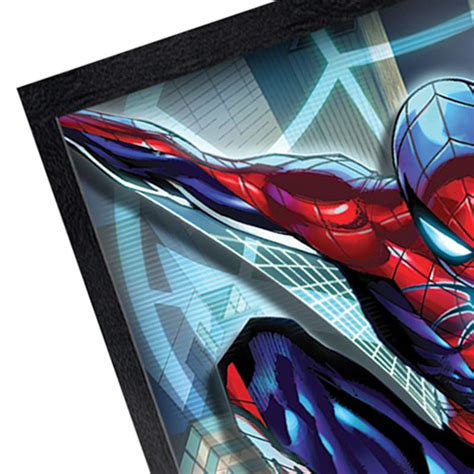 Glass Framed Spiderman Print Wall Art, 16"