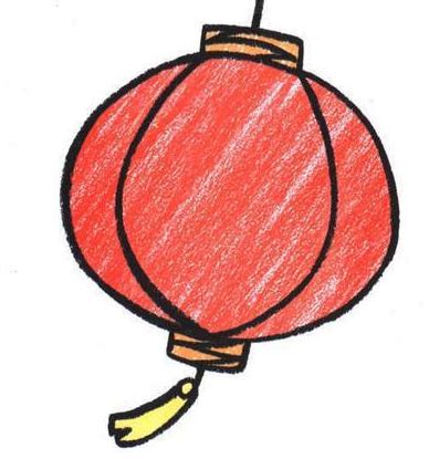 儿童灯笼简笔画，中国灯笼 - 伴宝网