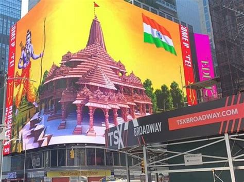Ram Temple billboard Times Square | Ram Temple billboard displayed in ...