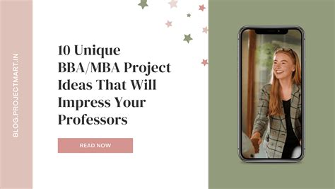 10 Unique BBA/MBA Project Ideas for Impressing Professors