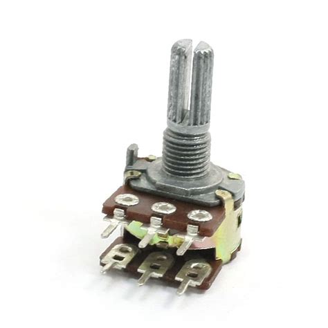 Buy X-DREE 50K ohm 6 Terminals Dual Linear Split Shaft Variable Pot ...