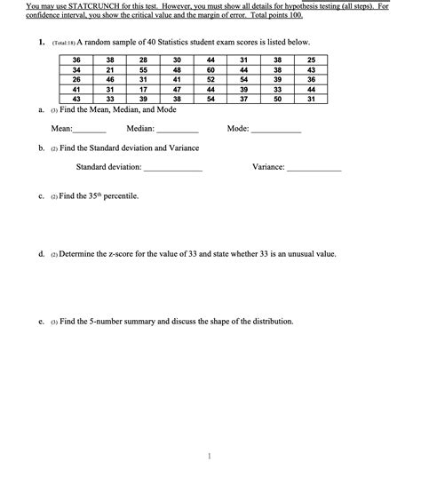 Finding Test Statistic Using StatCrunch 的图像结果