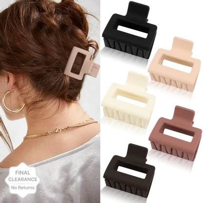 Trendy Club 6 Pieces Powerful Hair Clutcher Clips for Women Pack of 6 ...